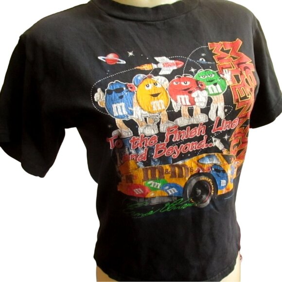 Winston Cup Vintage Women's T-shirt XS S 1990s Ernie Irvin #36 M&M's 1998 Black - Picture 2 of 10